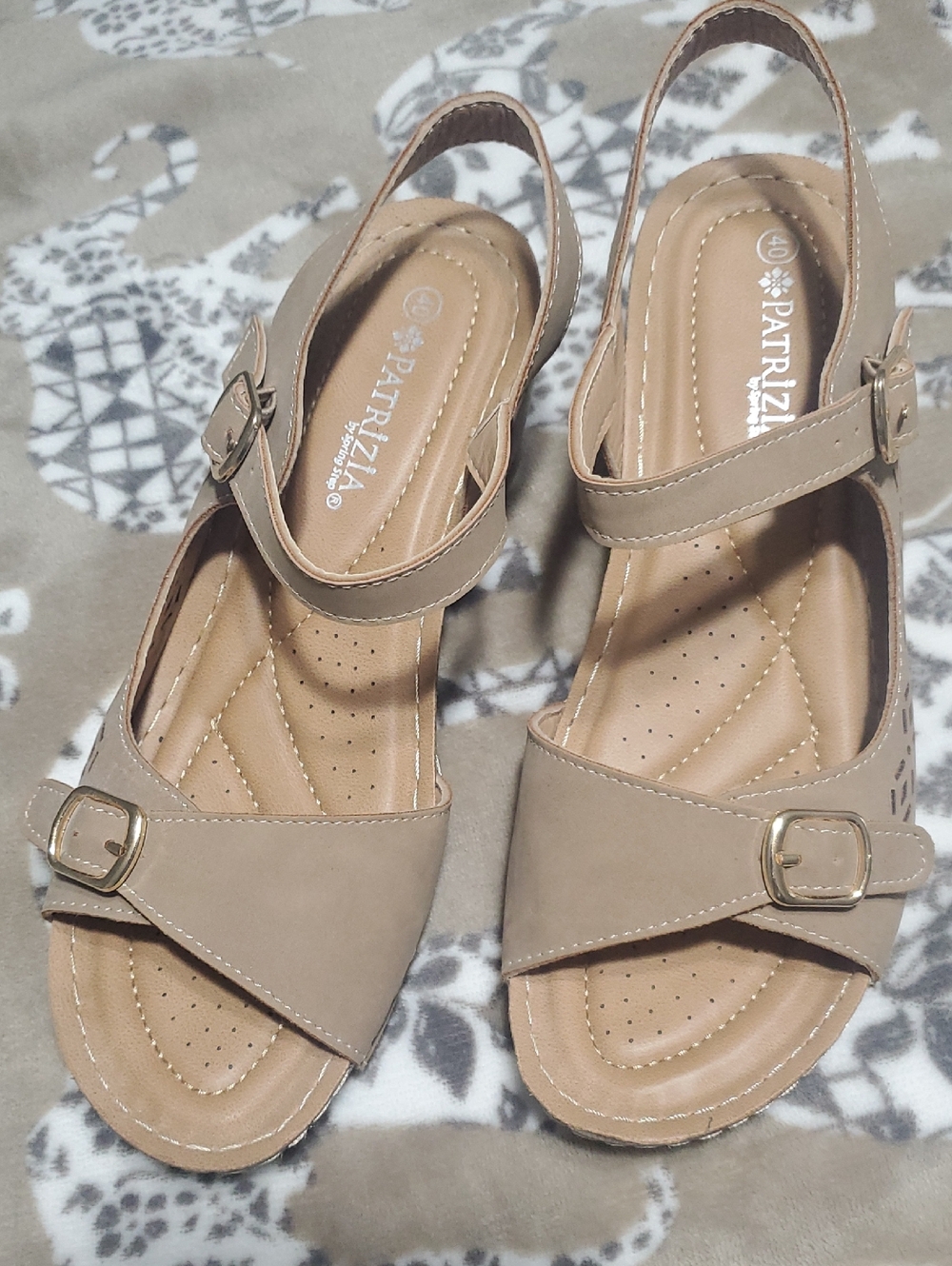 Women’s Patrizia Tan Wedge Slingback Sandals with Buckle Detail 7M